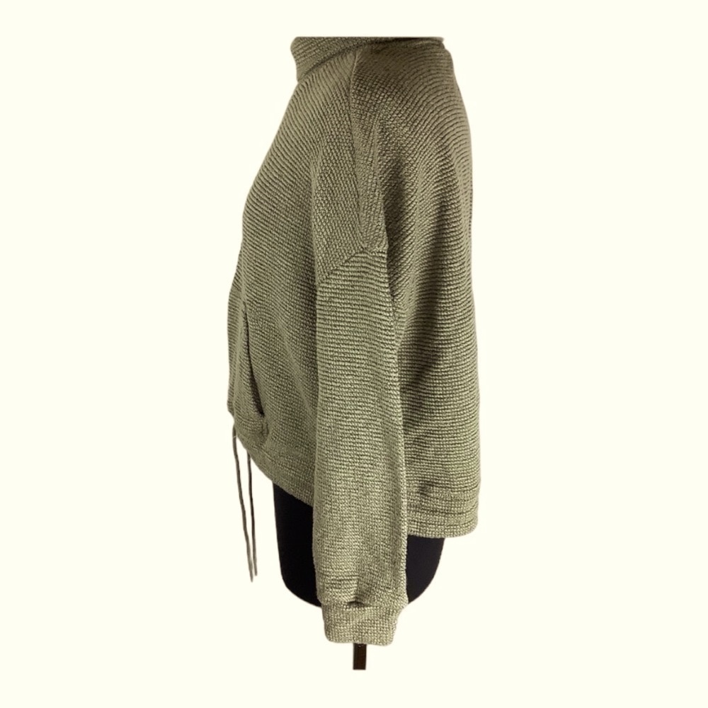 90 Degree by Reflex Olive Green Cowl Neck Sweater size L - Picture 3 of 12
